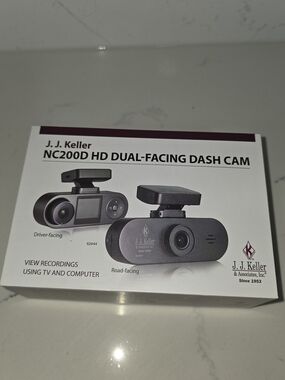 J. J. Keller NC200D Dual-Facing Dash Cam – Black